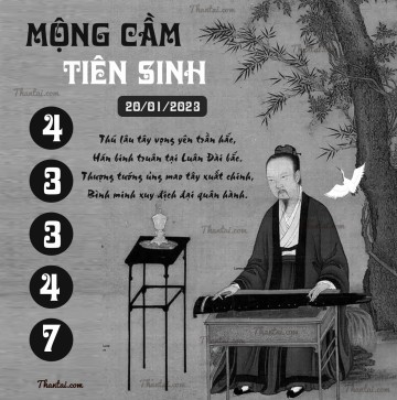 MỘNG CẦM TIÊN SINH 20/01/2023