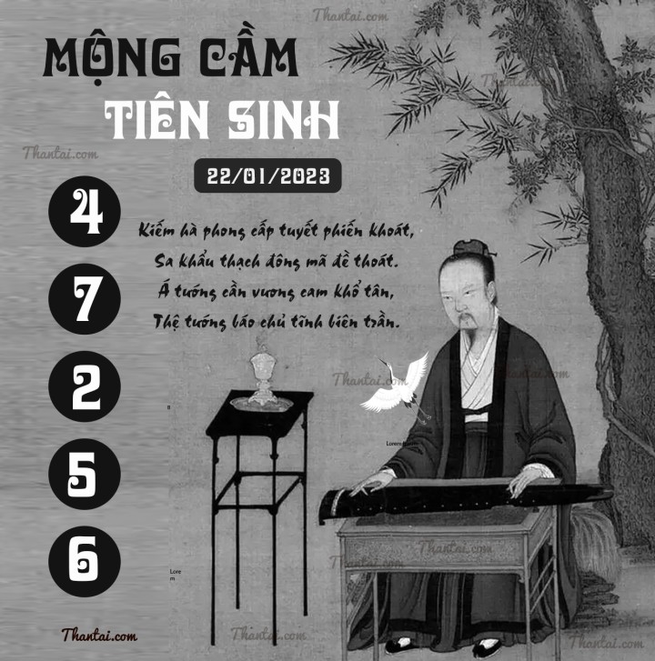 MỘNG CẦM TIÊN SINH 07/01/2023