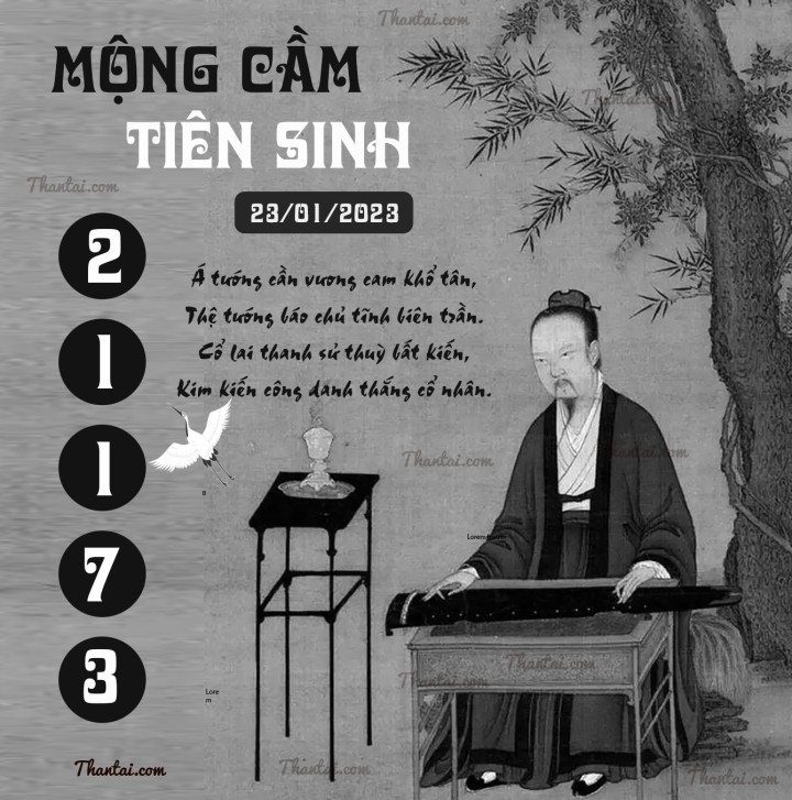 MỘNG CẦM TIÊN SINH 08/01/2023