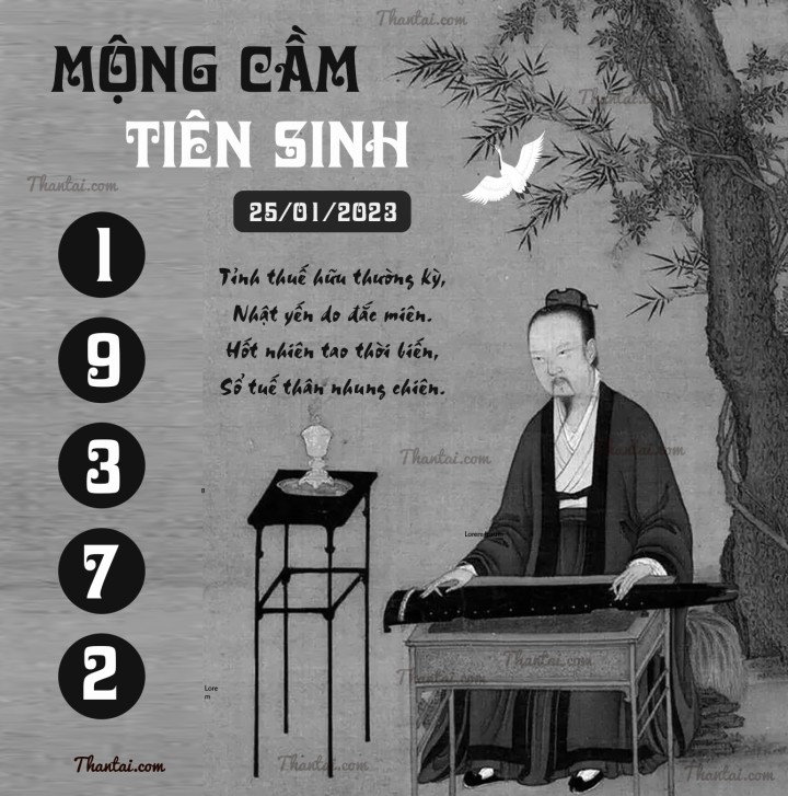 MỘNG CẦM TIÊN SINH 10/01/2023