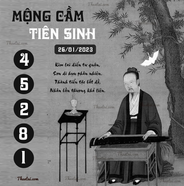 MỘNG CẦM TIÊN SINH 11/01/2023
