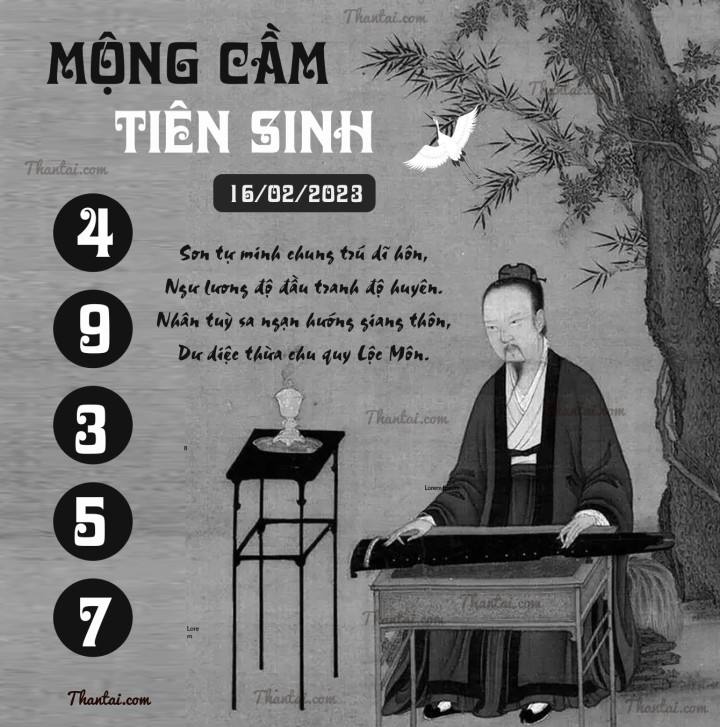 MỘNG CẦM TIÊN SINH 01/02/2023