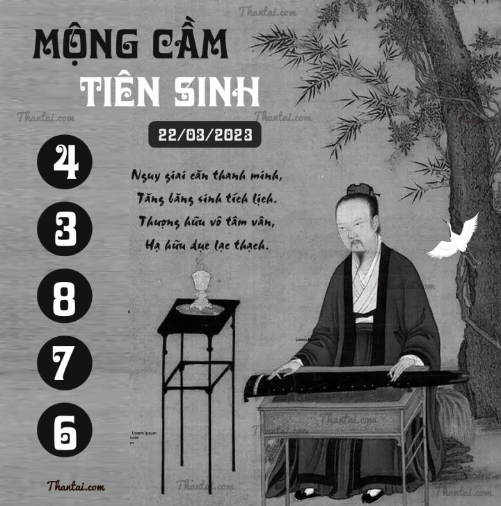 MỘNG CẦM TIÊN SINH 07/03/2023