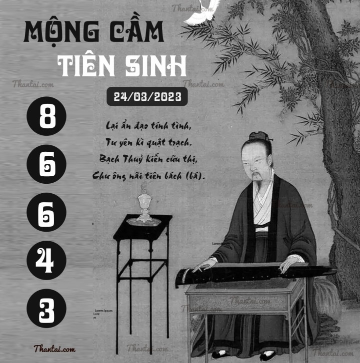 MỘNG CẦM TIÊN SINH 09/03/2023