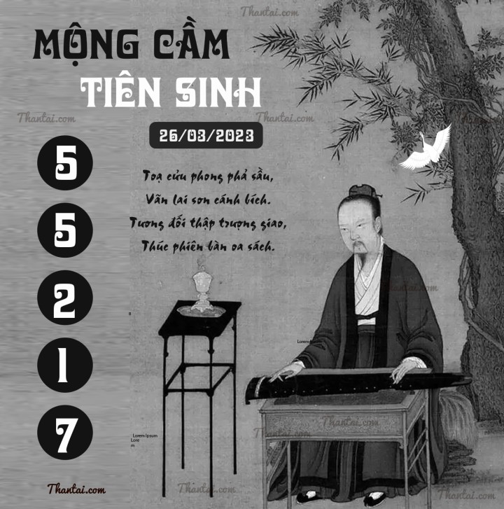 MỘNG CẦM TIÊN SINH 11/03/2023