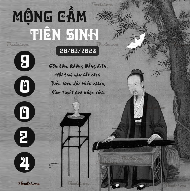 MỘNG CẦM TIÊN SINH 13/03/2023