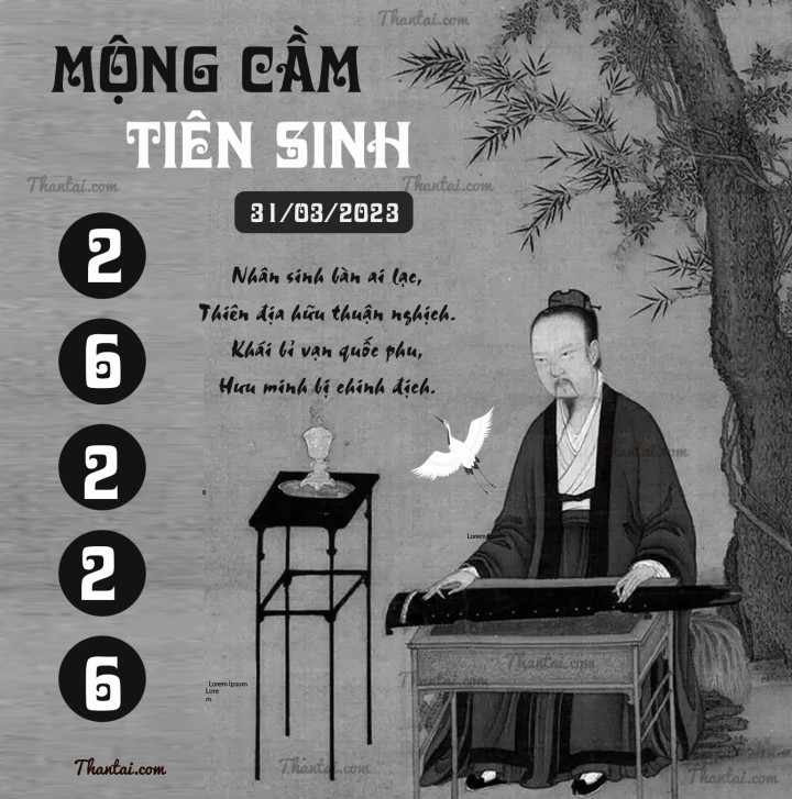 MỘNG CẦM TIÊN SINH 16/03/2023