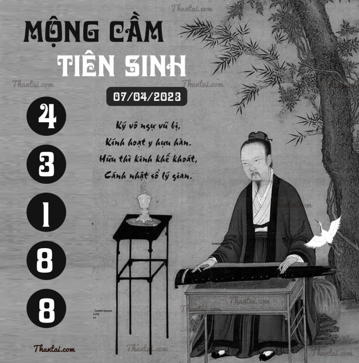 MỘNG CẦM TIÊN SINH 23/03/2023