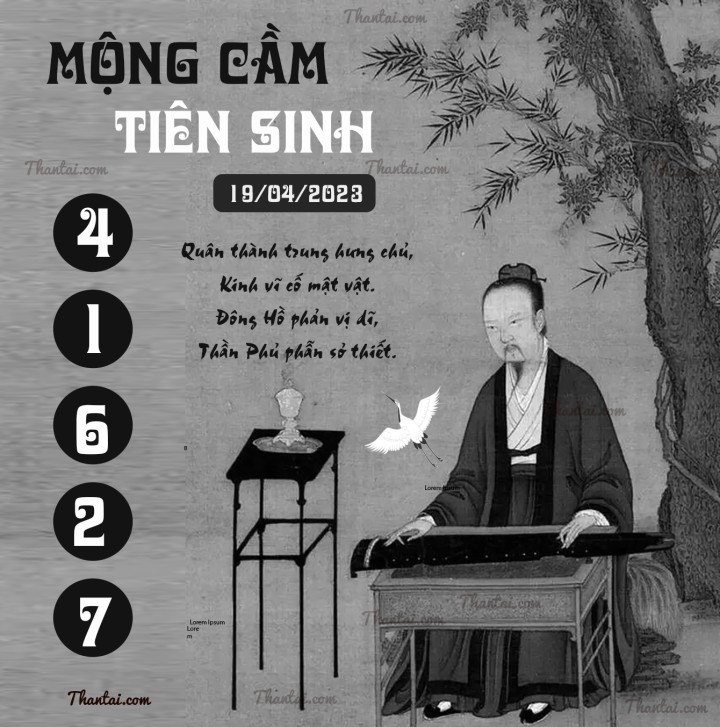 MỘNG CẦM TIÊN SINH 04/04/2023