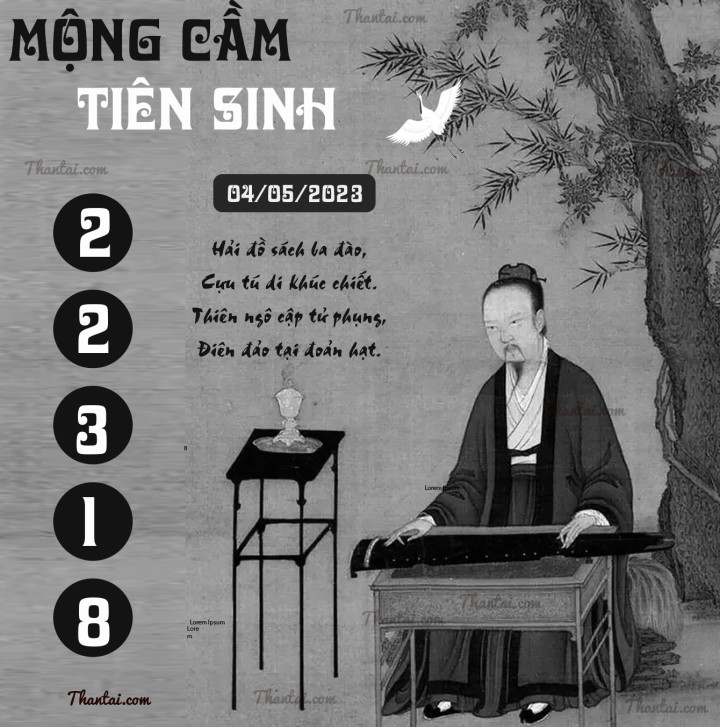 MỘNG CẦM TIÊN SINH 19/04/2023