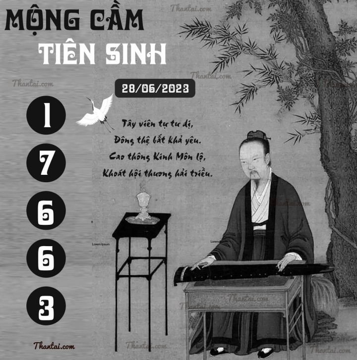 MỘNG CẦM TIÊN SINH 13/06/2023