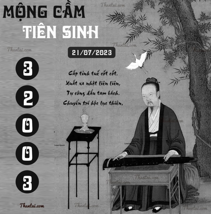 MỘNG CẦM TIÊN SINH 06/07/2023