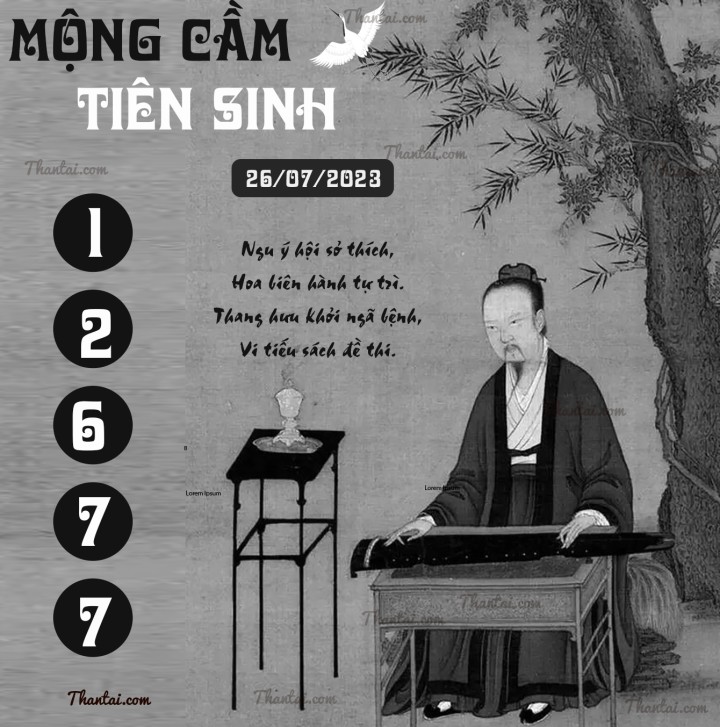 MỘNG CẦM TIÊN SINH 11/07/2023