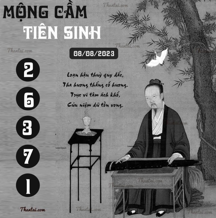 MỘNG CẦM TIÊN SINH 24/07/2023