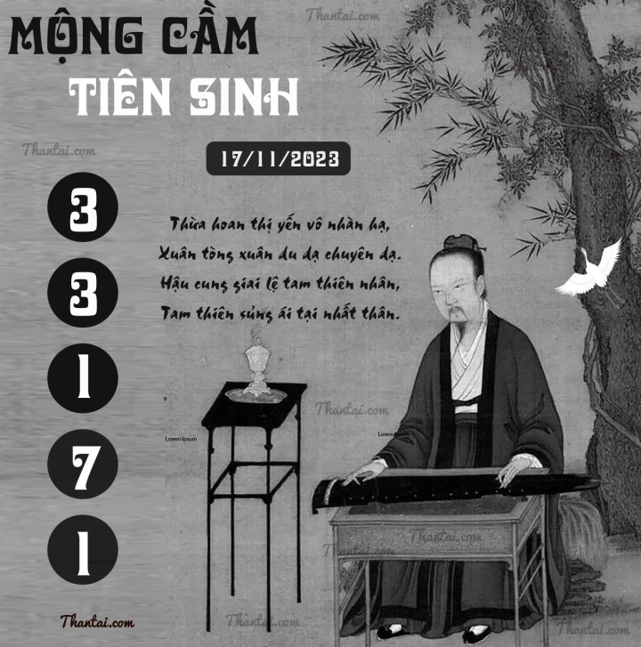 MỘNG CẦM TIÊN SINH 02/11/2023