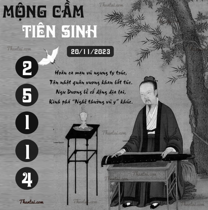 MỘNG CẦM TIÊN SINH 05/11/2023