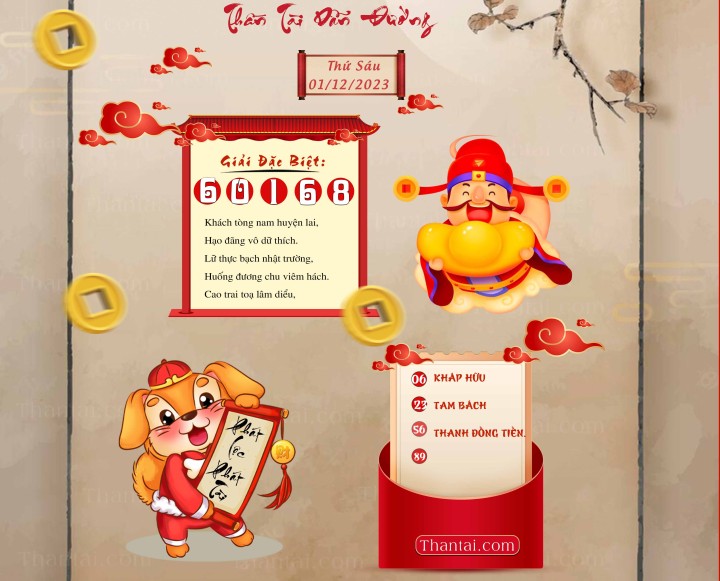 THẦN TÀI DẪN ĐƯỜNG 16/11/2023
