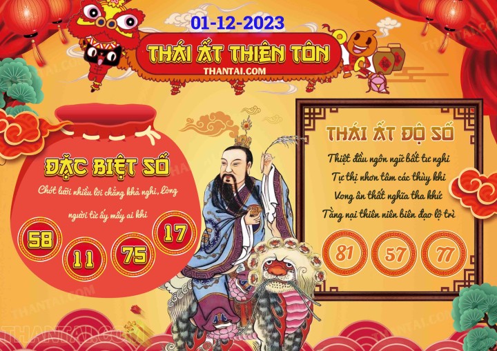 Thái Ất Thiên Tôn 16/11/2023
