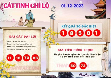 CÁT TINH CHỈ LỘ 01/12/2023