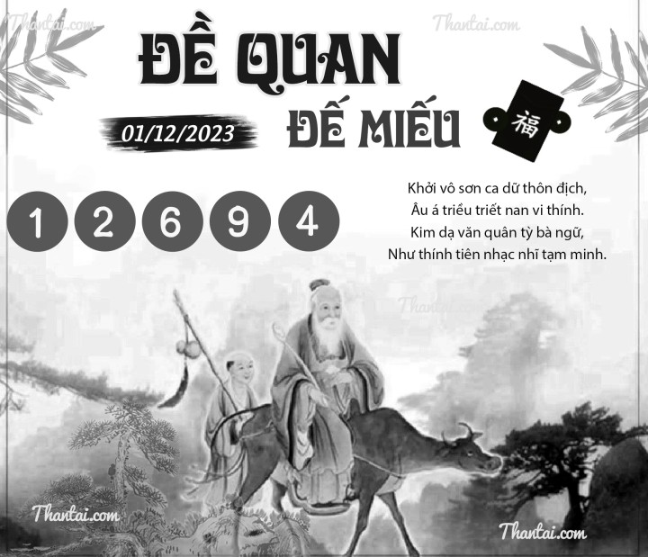 ĐỀ QUAN ĐẾ MIẾU 16/11/2023