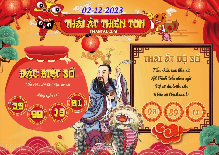 Thái Ất Thiên Tôn 17/11/2023