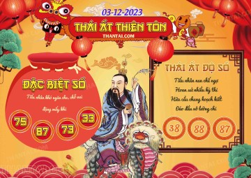 Thái Ất Thiên Tôn 03/12/2023