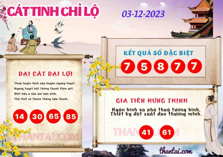CÁT TINH CHỈ LỘ 18/11/2023