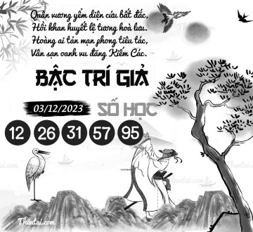 BẬC TRÍ GIẢ SỐ HỌC 03/12/2023