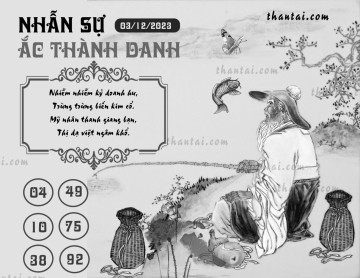 NHẪN SỰ ẮC THÀNH DANH 03/12/2023