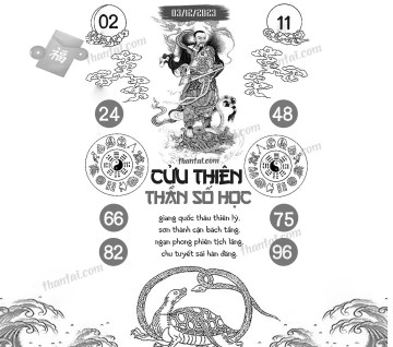 CỬU THIÊN THẦN SỐ HỌC 03/12/2023