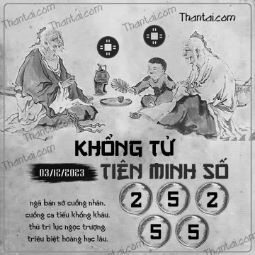 KHỔNG TỬ TIÊN MINH SỐ 03/12/2023