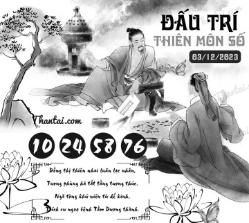 ĐẤU TRÍ THIÊN MÔN SỐ 03/12/2023