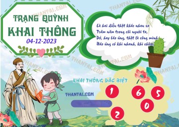 Trạng Quỳnh Khai Thông 04/12/2023