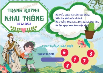 Trạng Quỳnh Khai Thông 05/12/2023