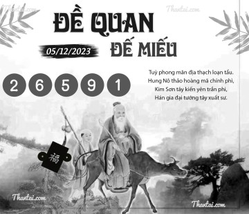 ĐỀ QUAN ĐẾ MIẾU 05/12/2023