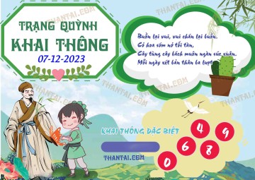 Trạng Quỳnh Khai Thông 07/12/2023