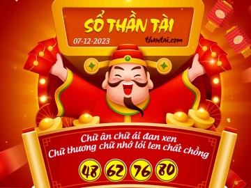 SỔ THẦN TÀI 07/12/2023