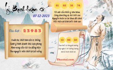 Lý Bạch Luận Số 07/12/2023