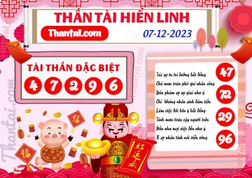 THẦN TÀI HIỂN LINH 07/12/2023