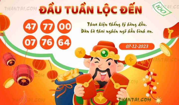 ĐẦU TUẦN LỘC ĐẾN 22/11/2023