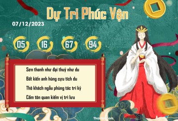 DỰ TRI PHÚC VẬN 07/12/2023