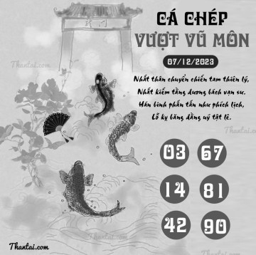 CÁ CHÉP VƯỢT VŨ MÔN 07/12/2023