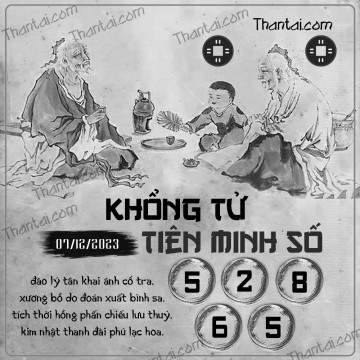 KHỔNG TỬ TIÊN MINH SỐ 07/12/2023