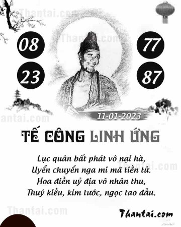 TẾ CÔNG LINH ỨNG 11/01/2023