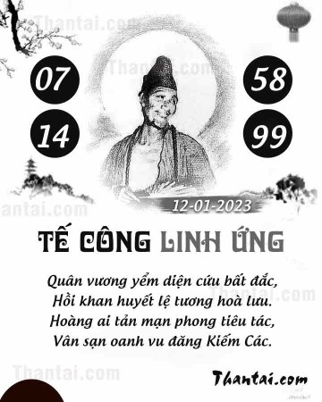 TẾ CÔNG LINH ỨNG 12/01/2023