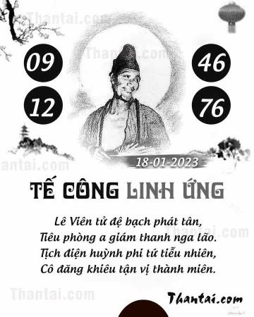 TẾ CÔNG LINH ỨNG 18/01/2023