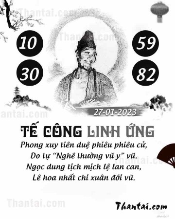 TẾ CÔNG LINH ỨNG 27/01/2023