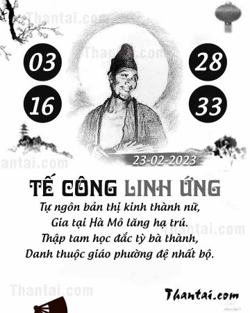 TẾ CÔNG LINH ỨNG 23/02/2023