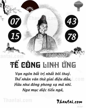 TẾ CÔNG LINH ỨNG 03/07/2023