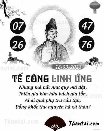 TẾ CÔNG LINH ỨNG 18/09/2023